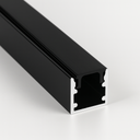 Perfil U Negro 15 x 15 x 3 MT Aluminio con Difusor (2)