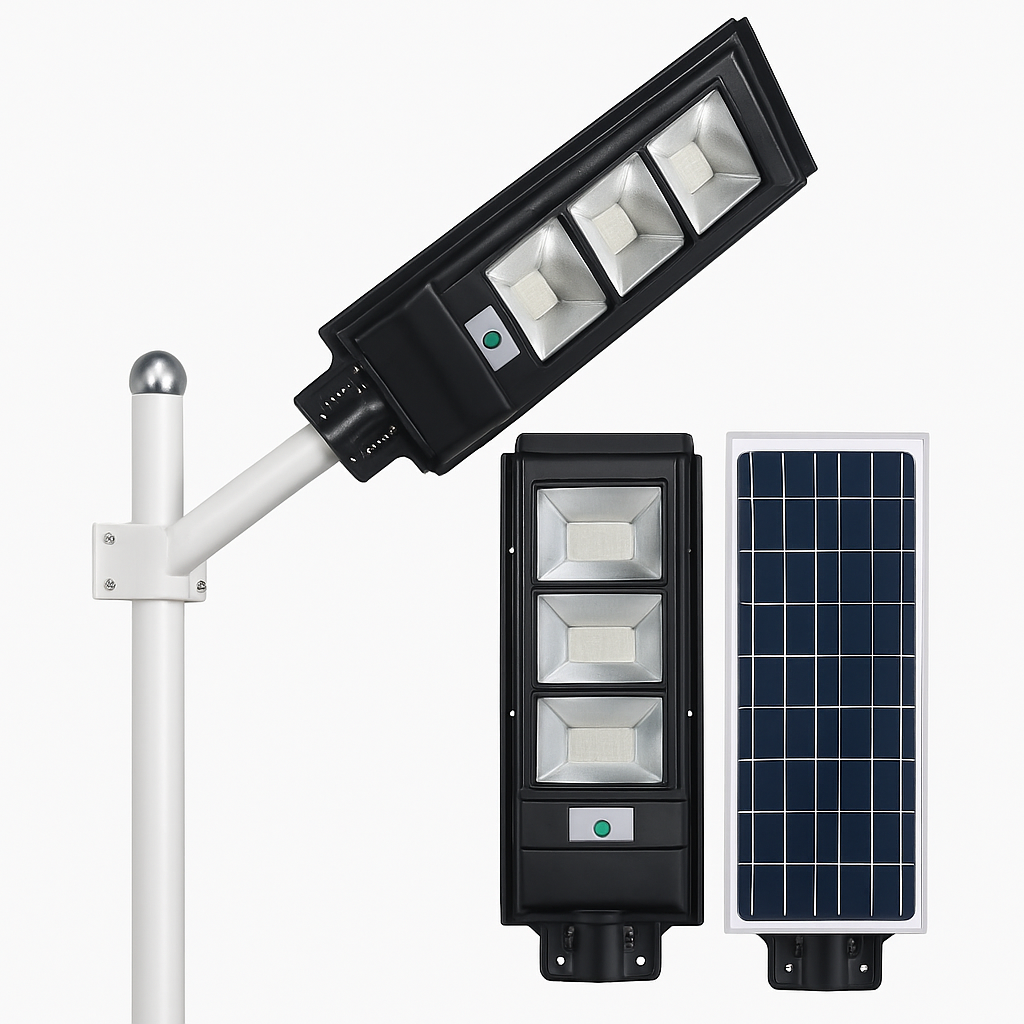 Lampara Solar de Calle 120W 6000K B47768 con Batería y Brazo 3.2V 5 Ah ROOMLUX (2)