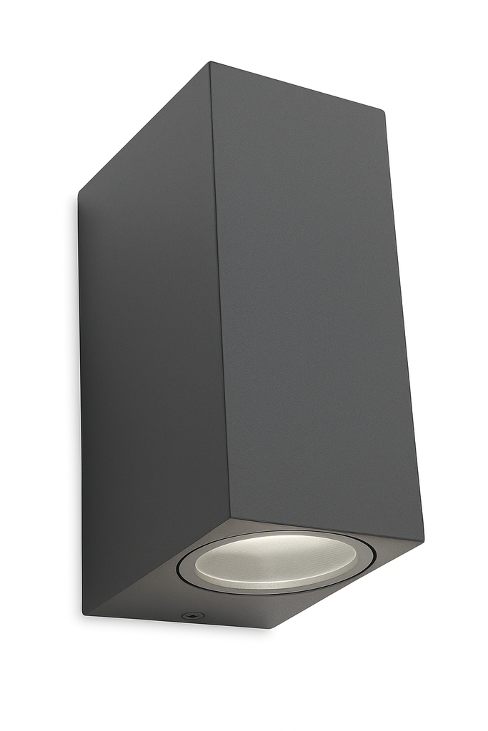 Aplique GU-10 TS127SA-2 Negro UP-Down 80x152 Cuadrado EVOLIGHT IP-65 Aluminio (2)