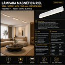 Lampara magnética riel 14W 3000K TX2240S-14 48v 260mm difusor  WH  T2510 UNTRA BLANCO (3)