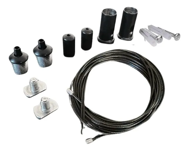 Kit de Cable Negro de Suspensión de 2 MT para Perfil 50 * 75 mm (2)
