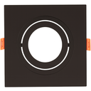 Empotrable Basculante # TS129.1 Recesada GU-10 BK Negro # 95 mm (100x100x37) PC (2)