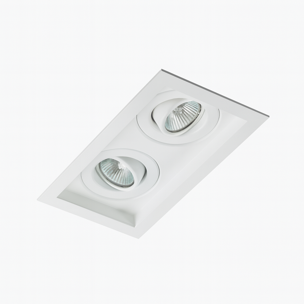 Empotrable Basculante GU-10 TS71S-2 WH # Recesada Doble WT (Blanca) 175*92 (185*100*45) ALUMINIO (2)