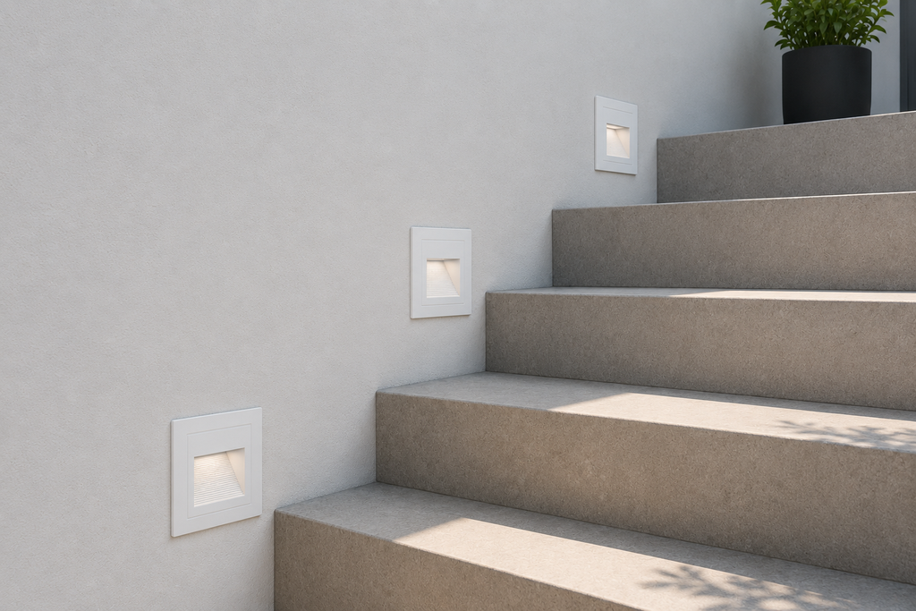 Empotrable Escalera 2w 3000k IL8168 Blanca 85-265v 180LM 85*85*45 IP-65 EVOLIGHT (Pasillos) (3)