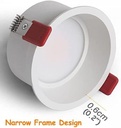 Empotrable Fija 12W CCT LZ-HG720 Blanca Recesada Frost 105x90mm 100-245v (2)