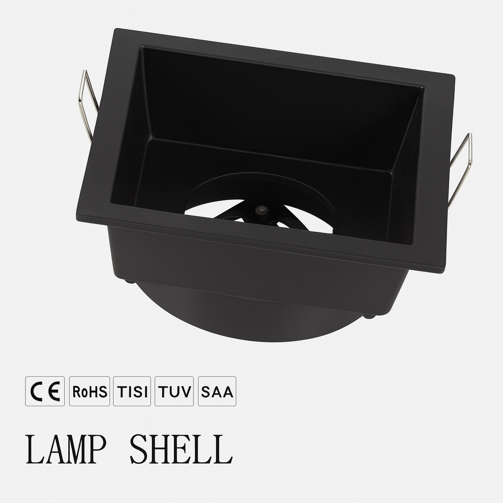 Empotrable Fija # CS43S GU-10 Recesada BK (Negro) # 75 mm (85*85*47mm) Aluminio EVOLIGHT (2)