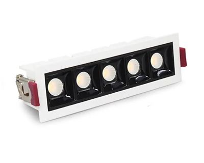 Empotrable lineal DOTS 10W 3000K 139X37mm blanco/negro 30° 85-265V lineal recesada LED LZ-XD600 (3)