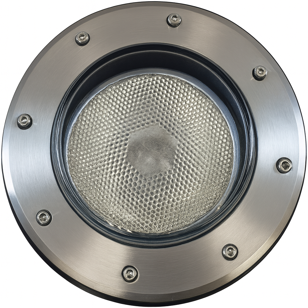 Empotrable Piso E-27 JT-15602 PAR-38 de fibra de vidrio con tope inoxidable IP-65 (2)