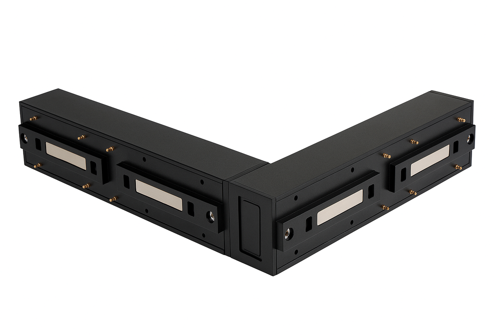 Conector 90º T23L04 BK Magnético para Riel T2510 145*120*23mm Negro ULTRA (2)