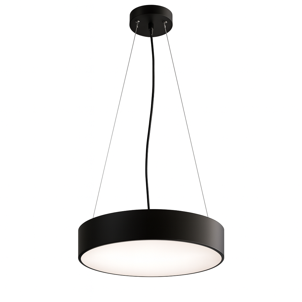 Lampara Suspendida 24W 4000K 400x70mm Redonda Negro 100-245V IP20 1920lm (2)
