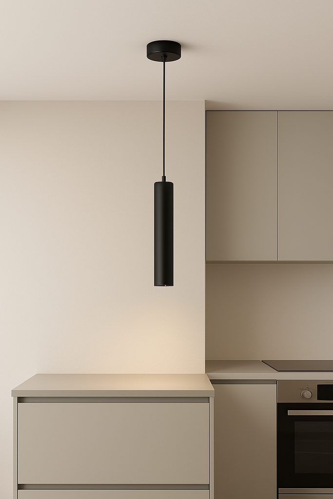 Lampara Suspendida GU-10 TS188-300x60mm NEGRA 30cm (3)