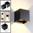 Aplique 6W 3000K LBD3010B-2X3W Cubo BK Negro 100-240V IP-65 (2)