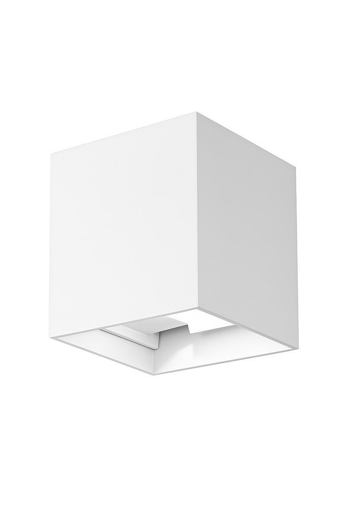 Aplique 6W 3000K LBD3010B-6X Cubo WH 2X3W Blanco 85-265V 2X3 IP-65 EVOLIGHT (2)