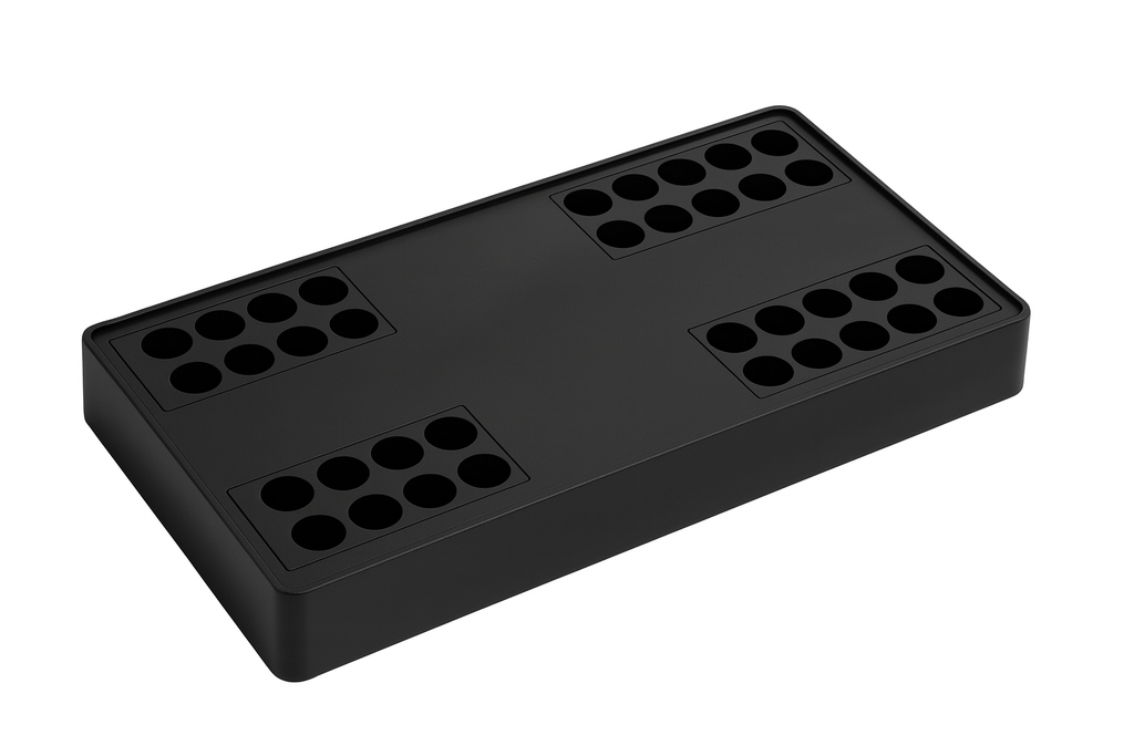 Lámpara Superficie 60w 4100K DOTS BY-X105-4 Negro Ultrafina 368x158x39mm Plano 24º 100-245v 60hz IP-20 (2)