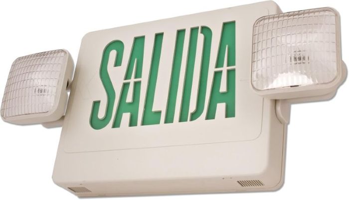 Lampara de Emergencia SM120 LED 2x3w Combo Salida Verde 9.6v 85-265V 3.7 Batería (2)
