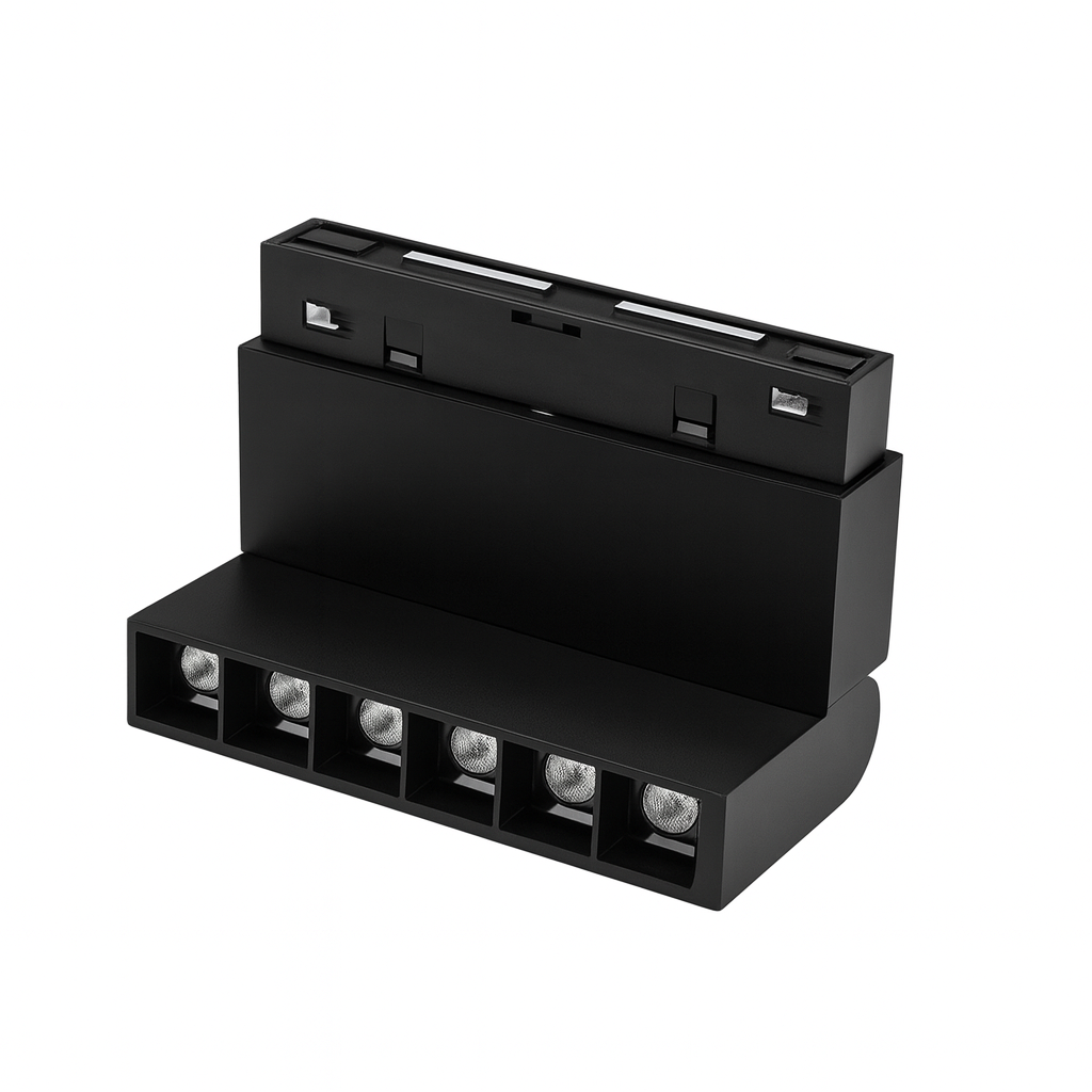 Foco Magnético de Riel 12W 3000K LZ-GDZD12*1 220 mm 15º 48v DC Recesada Basculante (2)