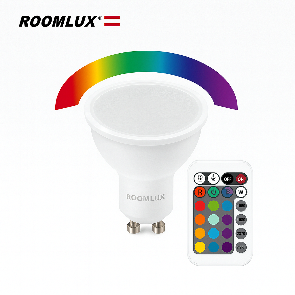 Bombillo 5W RGB GU-10 B05596 110-130V C/ Control Remoto ROOMLUX (2)