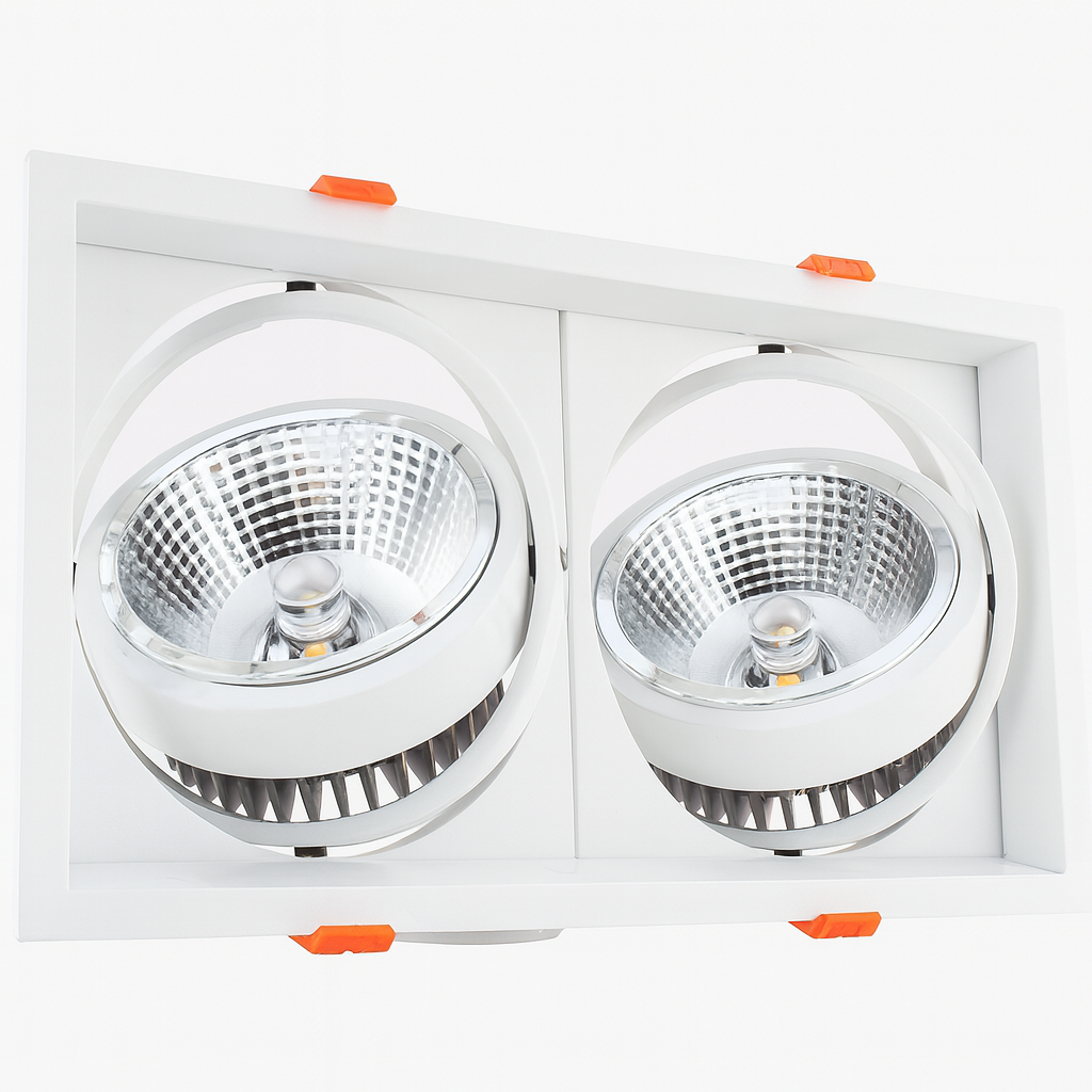 Empotrable LED 40w 4000K 3" 2X20W LCG-0130-2 Blanco COB EVOLIGHT (2)