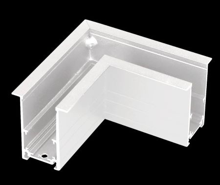 Conector Curvo T2401L WH 90º Magnético Horizontal Blanco 52*54*30cn para Riel T2510 (2)