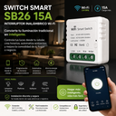 Switch Smart SB26 15A (Interruptor Inalámbrico) 100-240V 2.4 Ghz (3)