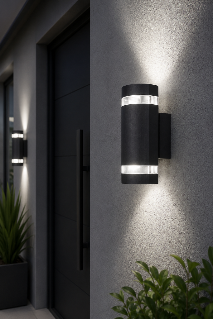 Aplique E-27 GS65R-2 BK UP-Down 235*101*95 Negro Redondo EVOLIGHT IP-65 (4)