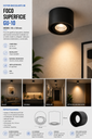Foco Superficie GU-10 D27405 Basculante BK Negro 96X100 POLY ROOMLUX