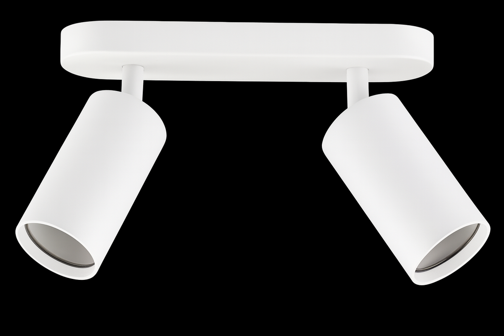 Foco suprficie GU-10 2/1 TS205S-2 WH BLANCA ACERO 220MM