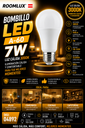 Bombillo 7w 3000k A-60 110-130V 560Lm 25000H 50Hz B15580- ROOMLUX