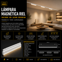 Lampara magnética riel 14W 3000K TX2240S-14 48v 260mm difusor  WH  T2510 UNTRA BLANCO