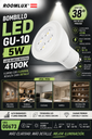 Bombillo 5W 4100k GU-10 B5520 38º 110-130V ROOMLUX