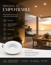 Empotrable basculante D27350 recesada WH blanca 75 mm (110*29) PC ROOMLUX