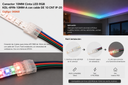 Conector 10MM Cinta LED RGB KDL-4PIN-10MM-A con Cable DE 10 CNT IP-20