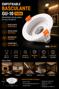 Empotrable Basculante GU-10 TS30S Recesada WH Blanca 65 mm (75x45) PC EVOLIGHT (MR-11)