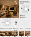 Empotrable Basculante # D27450 WH Blanca Recesada # 85 mm (93x93x29) POLY ROOMLUX