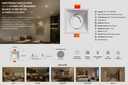 Empotrable Basculante GU-10 CS7589S WH Recesada. Blanca 75 MM (90*45) ALUMINIO EVOLIGHT