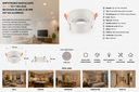 Empotrable Basculante Gu-10 TS11 WH ALM. Recesada Blanca 80 MM (92*43) Aluminio