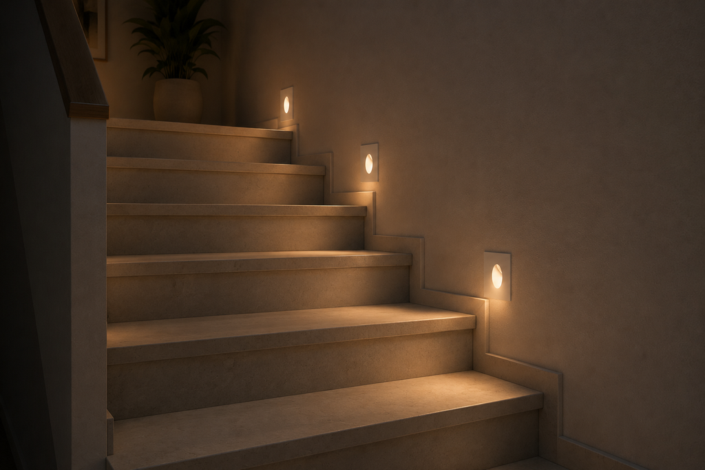 Empotrable Escalera 2w 3000k NBD3210-2 BK led 48*48*61.5 IP-65 85 LM Negro