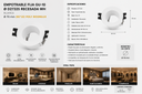 Empotrable Fija GU-10 Ø D27325 Recesada WH Blanca Ø 70 mm (85*35) POLY ROOMLUX