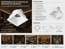 Empotrable Fija # CS43S GU-10 Recesada WH (Blanca) # 75 mm (85*85*47mm) Aluminio EVOLIGHT