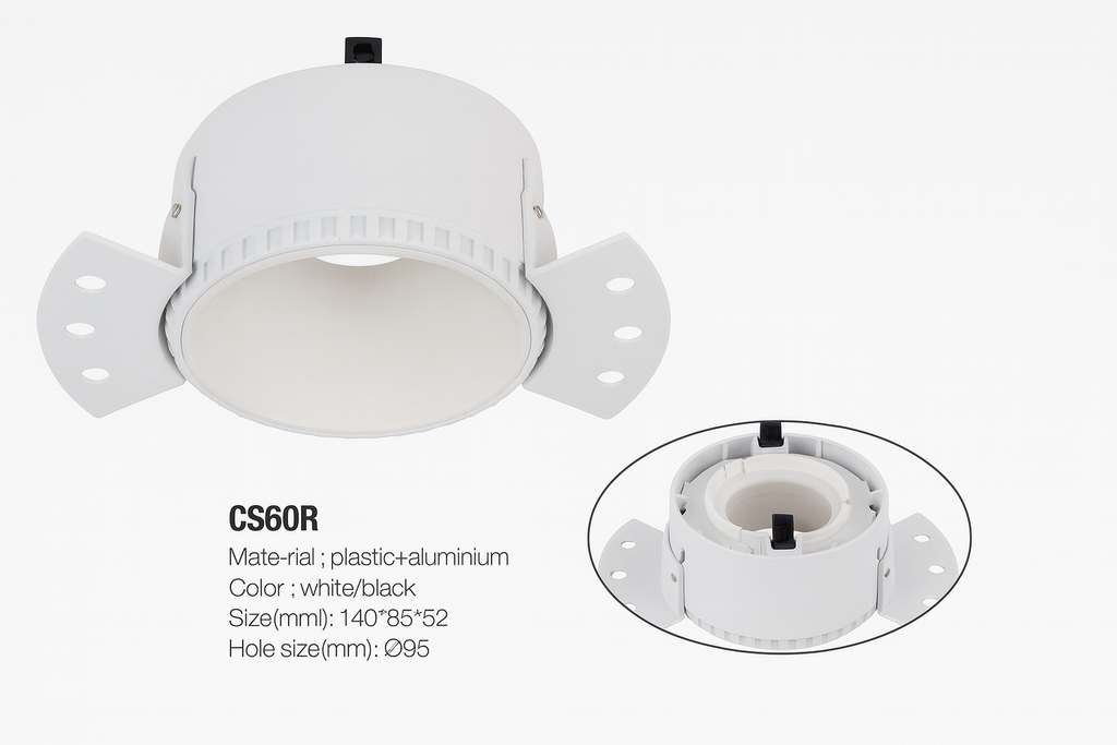 Empotrable Fija Ø CS60R GU-10 Sin Border (TRIMLESS) Blanco