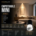 Empotrable Mini 12w 3000K LCS7260-12 WH recesada LED Ø Blanca Ø 50MM (60*82) 30° 100-240V