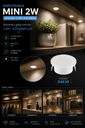 Empotrable Mini 2w 4200K LCG1310-2 WH Ø blanca Ø 38MM (44*15) 90° 100-240V Evolight 2/1