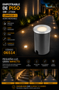 Empotrable de Piso 1w LDM0220-1 Acero Inoxidable 43 mm Redonda 2700k IP-67