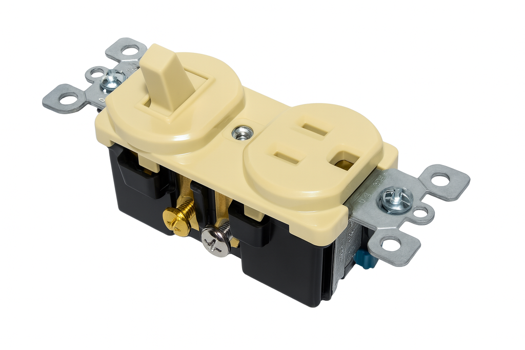 INTERRUPTOR TOMACORRIENTES VINTAGE T/LEVITON SR1