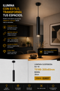 Lampara Suspendida GU-10 TS188-300x60mm NEGRA 30cm
