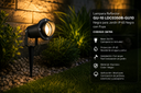 Lampara Reflector GU-10 LDC0350B-GU10 Negra para Jardín IP-65 Negra con Puya