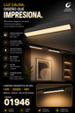 Lampara Magnética Riel 14W 3000K TX2240S-14 260mm 48v Difusor BK ULTRA NEGRO