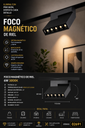 Foco Magnético de Riel LED 6W 3000K Recesado Basculante 24° 48V DC