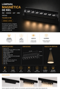 Lampara Magnética de Riel 5W 3000K 147mm 24° 48 V 115*33*52 mm Recesada TX2430-5 BK Magnético