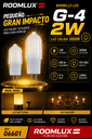 Bombillo 2w 3000k G-4 180 lm 110-130V B01306 ROOMLUX